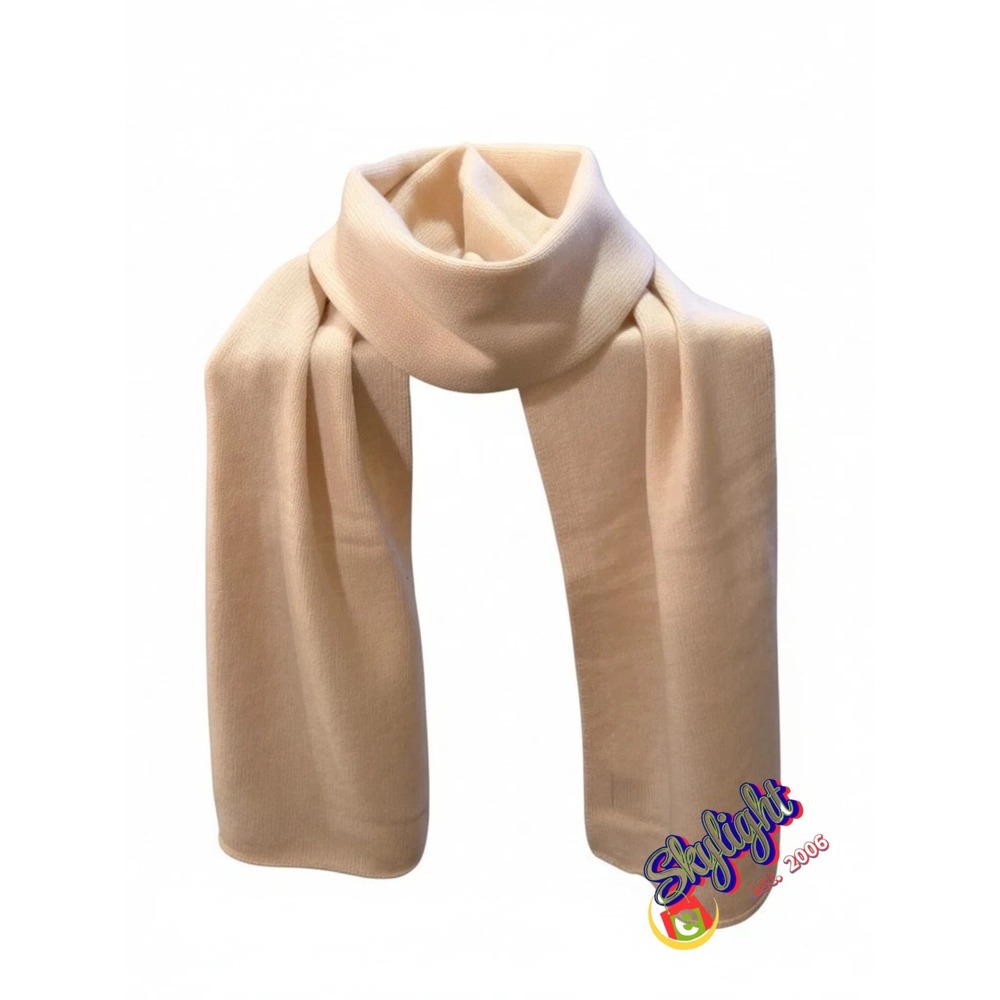 Slipintosoft Womans Beige‎ 100% Cashmere Scarf One Size 11 X 57